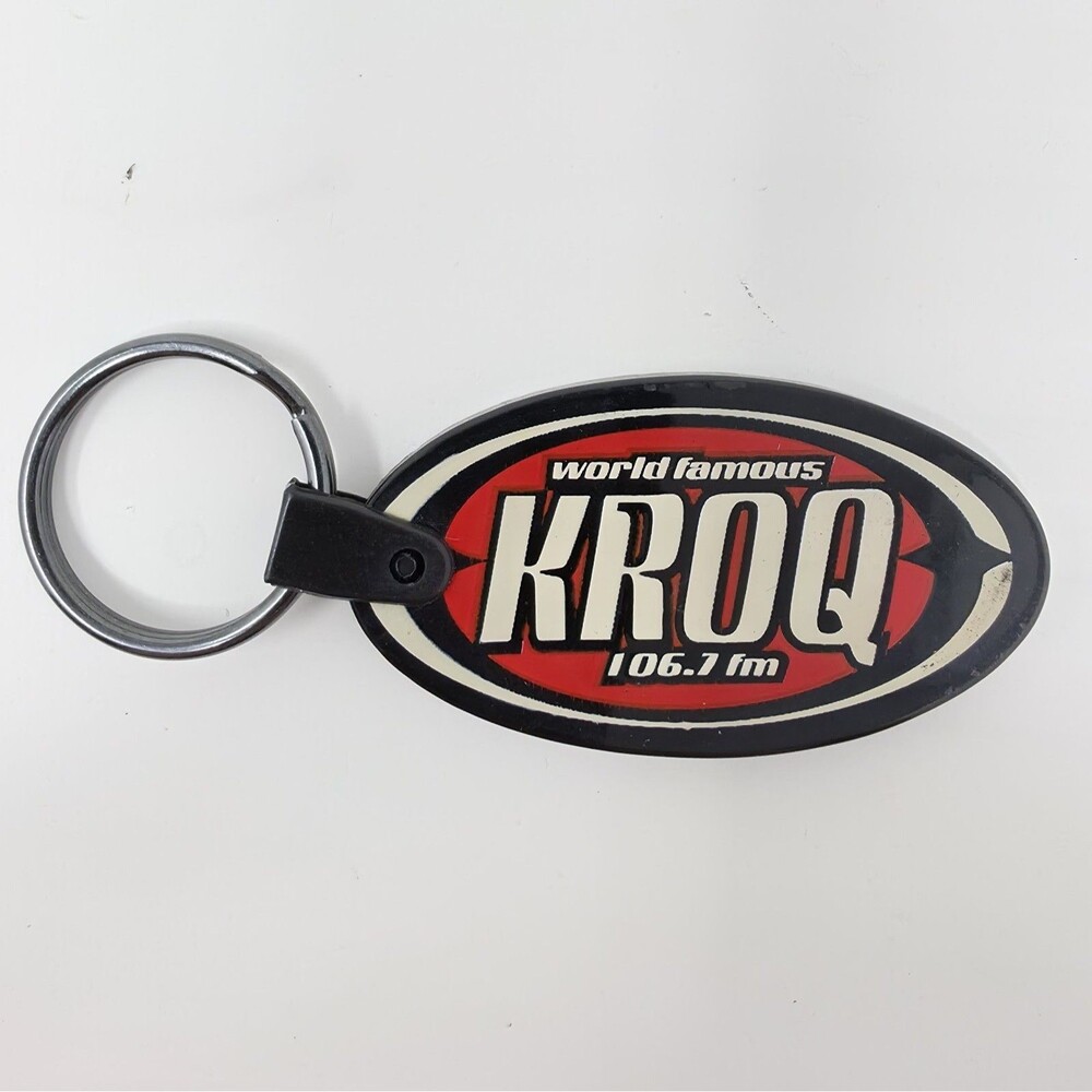 Los Angeles CA KROQ 106.7 FM Radio Station Soft Rubber Keychain Rock Music LA